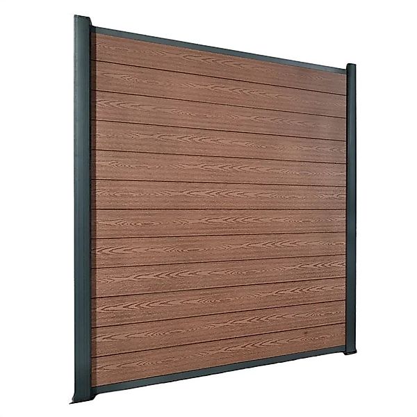DeToWood Dichtzaun Premium Braun zum Einbetonieren, günstig online kaufen