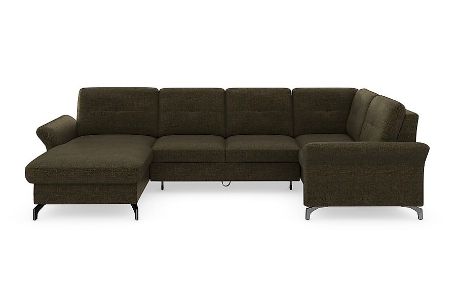 Home affaire Wohnlandschaft "Calando U-Form" wahlweise mit Bettfunktion, Be günstig online kaufen