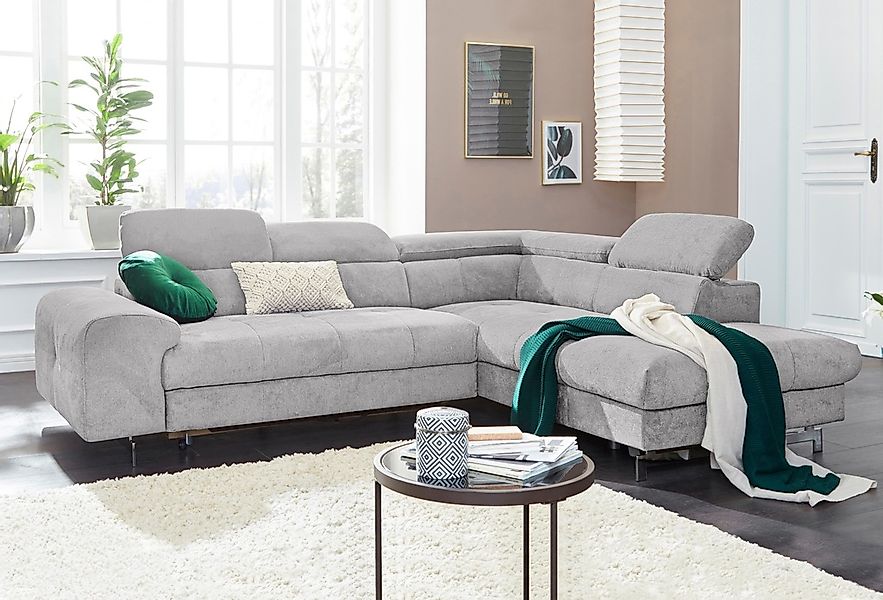 COTTA Ecksofa "Chef L-Form" mit Kopfteilverstellung, wahlweise mit Bettfunk günstig online kaufen