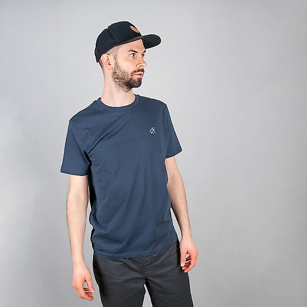 Herren T-shirt Aus Bio-baumwolle Goaty - Dunkelgrau/dunkelblau günstig online kaufen