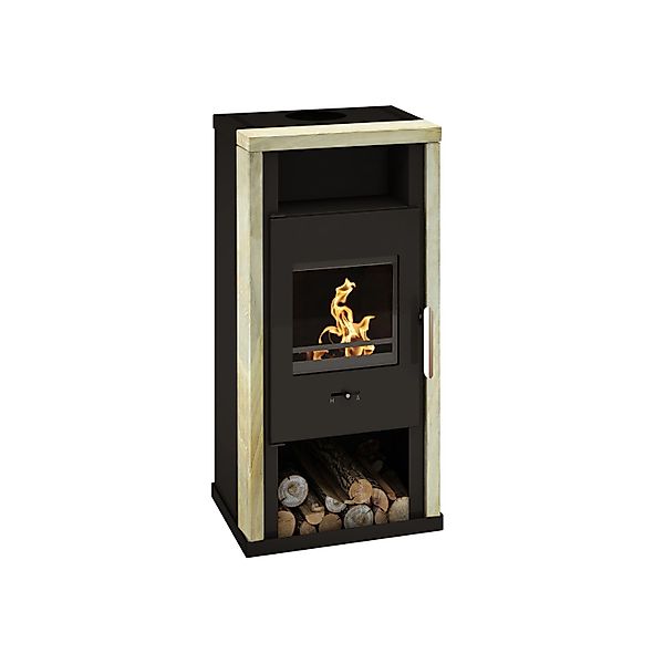 Wamsler Yuna Kaminofen Sandstein Schwarz 6 kW günstig online kaufen
