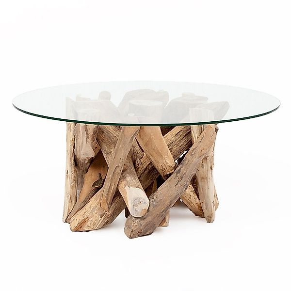 LebensWohnArt Couchtisch Individueller Teak Couchtisch TORA-rund günstig online kaufen