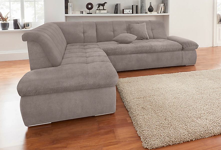 DOMO collection Ecksofa "Moric Luxus incl. Zierkissen B/T/H: 273/216/80 cm" günstig online kaufen