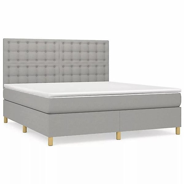 vidaXL Boxspringbett mit Matratze Hellgrau 180x200 cm Stoff1357496 günstig online kaufen