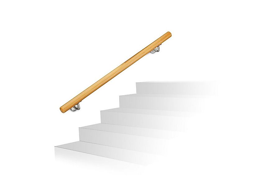 relaxdays Handlauf Buche, 100 cm Gesamtlänge, 1000 mm günstig online kaufen