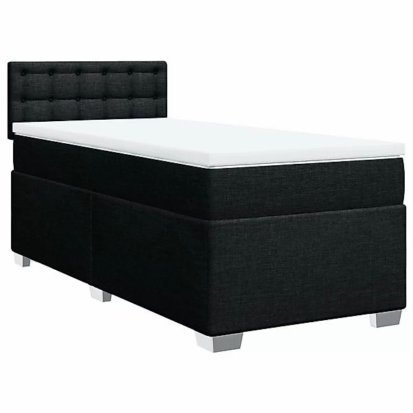 vidaXL Bett Boxspringbett mit Matratze Schwarz günstig online kaufen