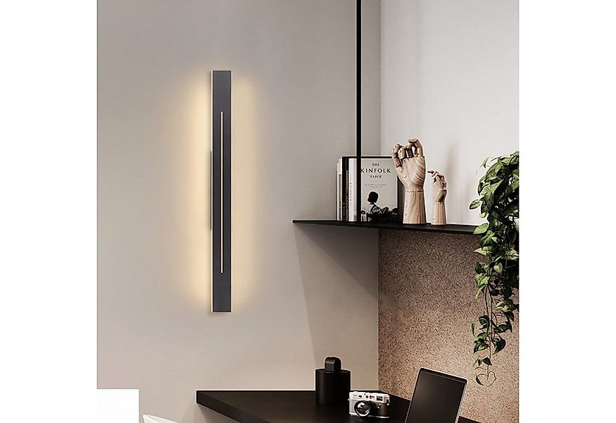 Nettlife LED Wandleuchte LED Wandleuchte 100cm Schwarz warmweiß schlanke, L günstig online kaufen