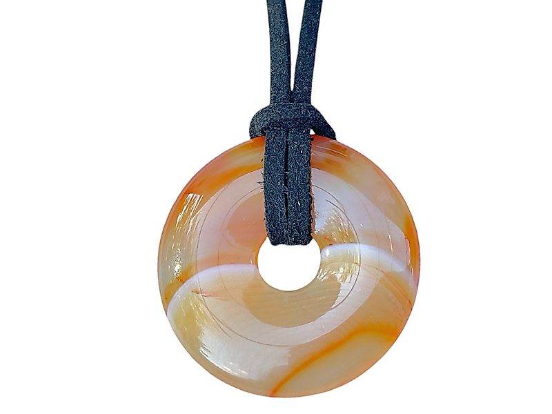 Steinfixx® Lange Kette echter Edelsteindonut 30 mm, incl. Geschenkbox, viel günstig online kaufen