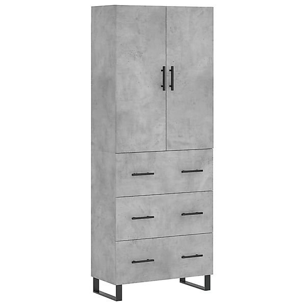 vidaXL Highboard Betongrau 69,5x34x180 cm Holzwerkstoff 3195871 günstig online kaufen