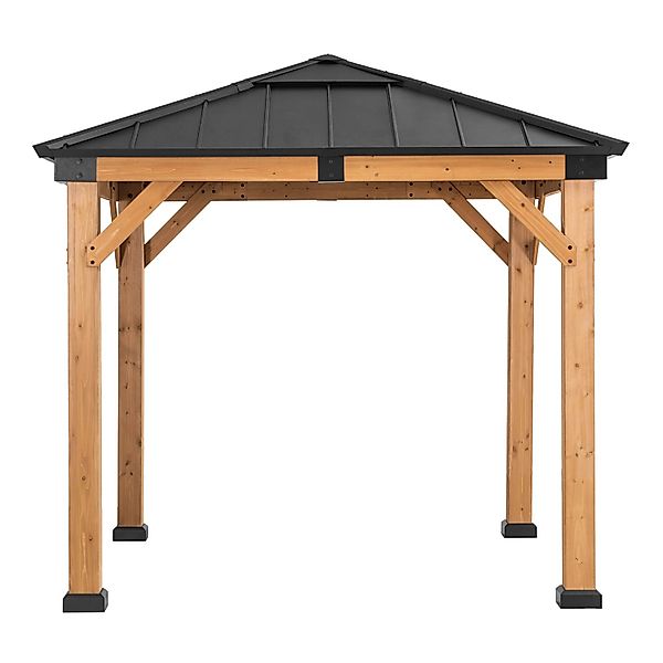 Sunjoy Gazebo Rapi Zedernholz 273 cm x 273 cm Anthrazit FSC® günstig online kaufen