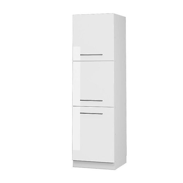 Vicco Herdumbauschrank Fame-Line Herdschrank Weiß Hochglanz/Weiß 60 cm günstig online kaufen