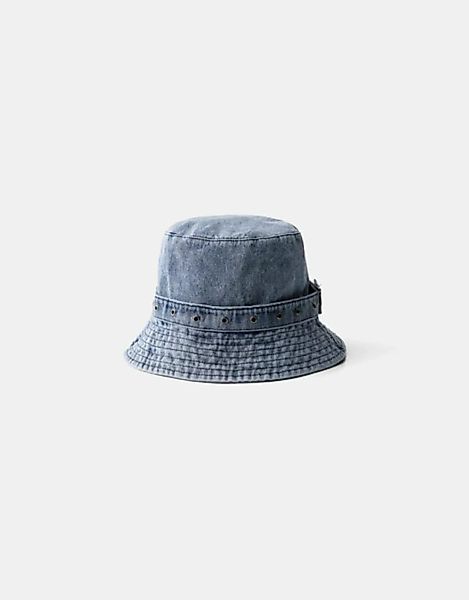 Bershka Jeans-Bucket-Hat Damen Blau günstig online kaufen