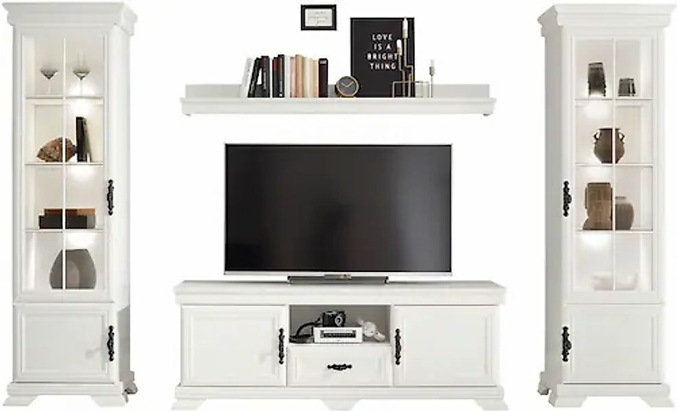 Home affaire Wohnwand »Royal« bestehend aus 2 Vitrinen, 1 Lowboard und 1 Wa günstig online kaufen