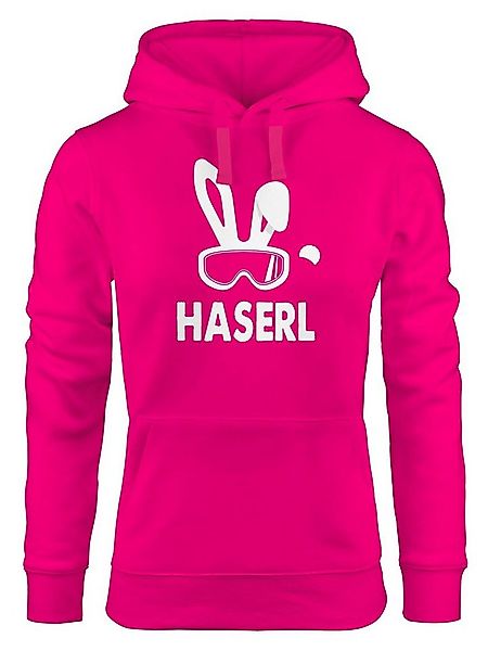 MoonWorks Hoodie Kapuzen Pullover Damen Ski-Haserl Ski-Hase Après Ski Party günstig online kaufen
