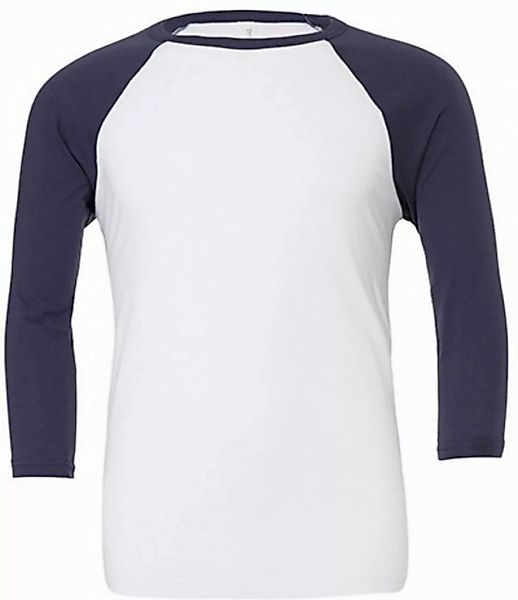 Bella + Canvas Langarmshirt Herren 3 / 4 Sleeve Baseball T-Shirt günstig online kaufen