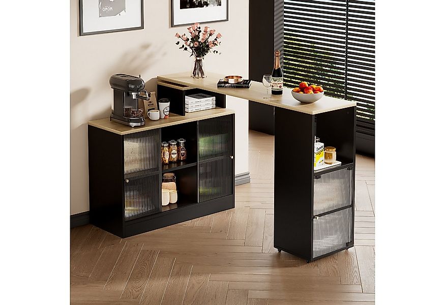 Flieks Bartisch mit Aufbewahrungsschrank (Set, 2-St., 360° drehbar, Bistrot günstig online kaufen