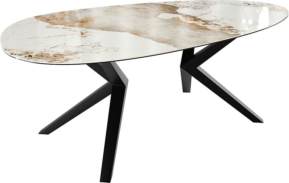 DELIFE Esstisch Edge, Oval Keramik Minas günstig online kaufen