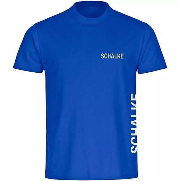 multifanshop T-Shirt Herren Schalke - Brust & Seite - Männer günstig online kaufen