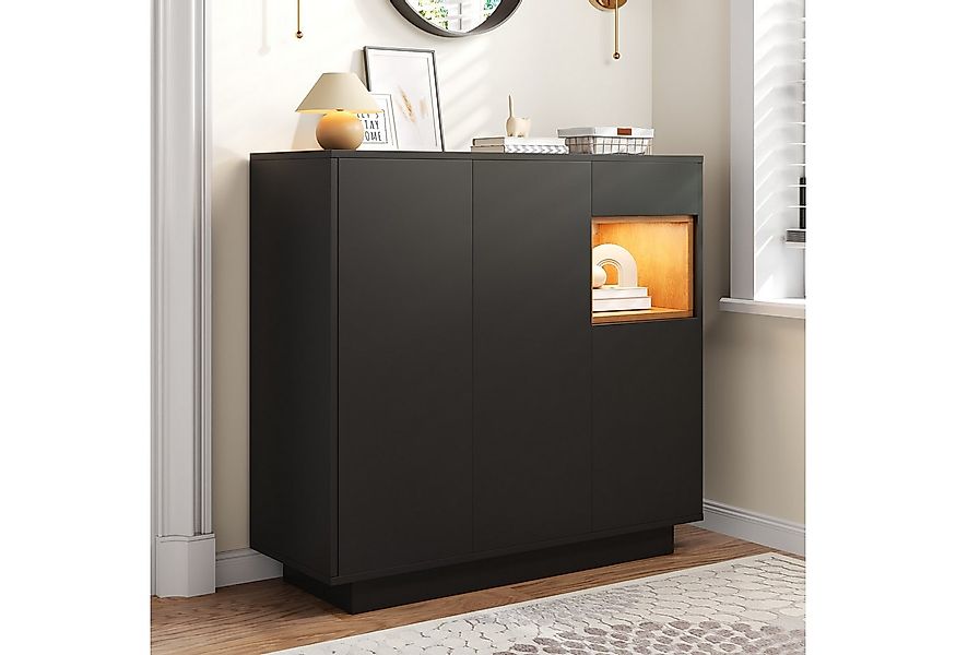 KLAM HOME Schuhschrank Moderner Schuhschrank mit LED-Beleuchtung (Schuhrega günstig online kaufen