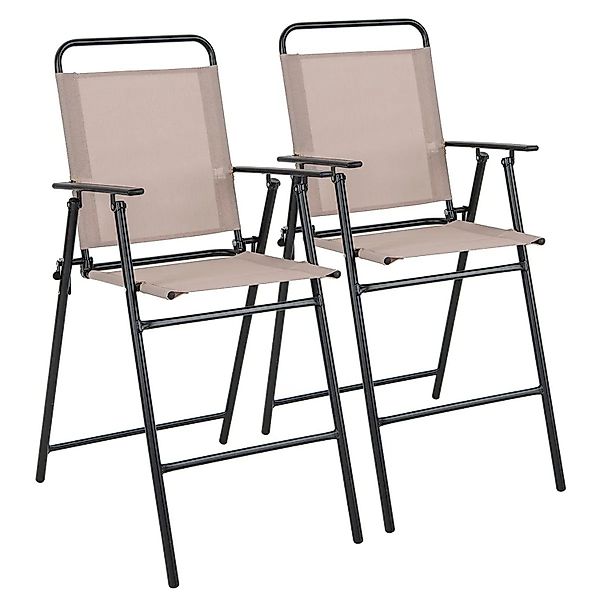 Costway 2er Set Gartenstühle Hoch Klappbar Sitzhöhe 63 cm günstig online kaufen