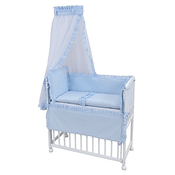Baby-Delux Beistellbett Babybett Royal Blau Rüsche, günstig online kaufen