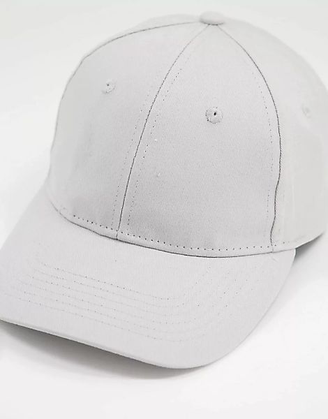 ASOS DESIGN – Baseball-Kappe in Grau günstig online kaufen