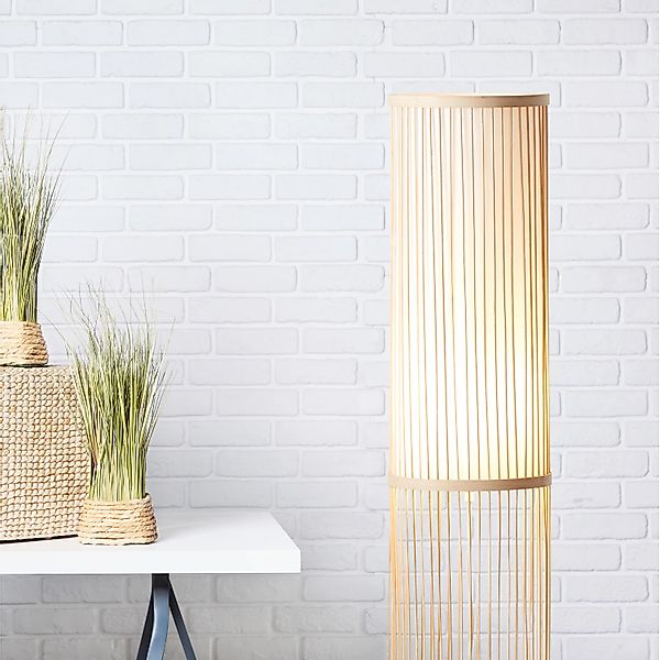 Brilliant Stehlampe Nori, ohne Leuchtmittel, Stehlampe 1flg natur/weiß günstig online kaufen