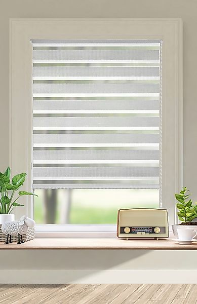 my home Doppelrollo "Dark" Lichtschutz Sichtschutz ohne Bohren freihängend günstig online kaufen