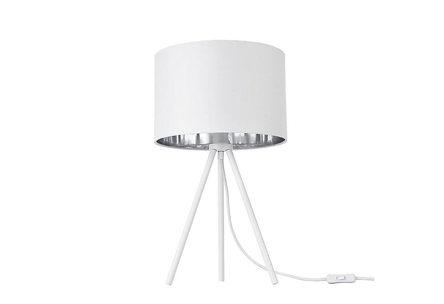 lux.pro Tischleuchte, ohne Leuchtmittel, »Metz« Tischlampe Tripod weiß-gold günstig online kaufen