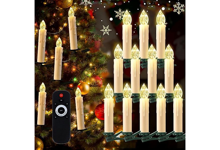 Gotoll LED-Christbaumkerzen CH010-50_B 10/20/30/40/50er kabellos Weihnachts günstig online kaufen