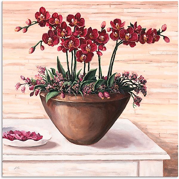 Artland Wandbild »Orchideen in Bordeaux«, Blumen, (1 St.), als Alubild, Out günstig online kaufen