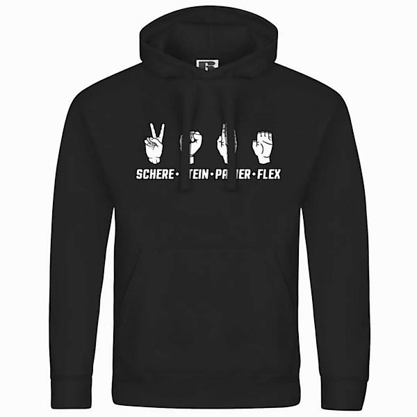 deinshirt Kapuzenpullover Herren Kapuzenpullover Schere Stein Papier FLEX M günstig online kaufen