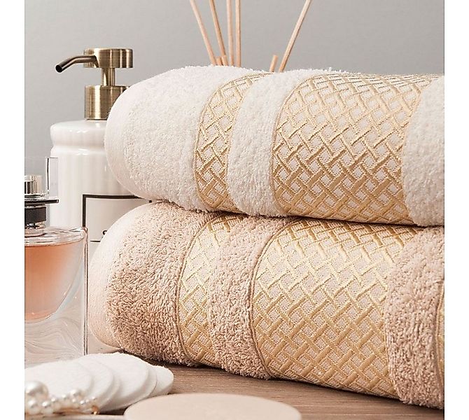 JESSIS TEX Handtücher Handtuch Set "EDEL" JESSIS TEX Baumwolle Creme mit Go günstig online kaufen