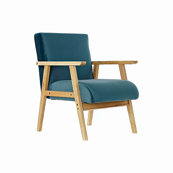 Sessel Dkd Home Decor 8424001802296 Natürlich Blau Polyester Holz Mdf (62 X günstig online kaufen
