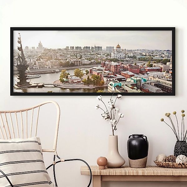 Bild mit Rahmen Architektur & Skyline - Panorama City of Moscow günstig online kaufen