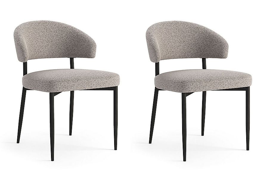 designimpex Esszimmerstuhl 2er Set Design Iris Stuhl Stühle Samt günstig online kaufen