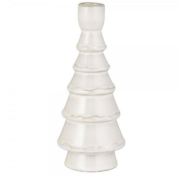 Ib Laursen Windlicht Ib Laursen Kerzenhalter Gerillt Weiß Meliert (20,5x8,5 günstig online kaufen