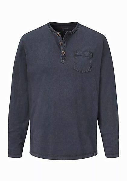 Paddock's Langarmshirt (1-tlg) Henley Langarmshirt mit Knöpfen günstig online kaufen