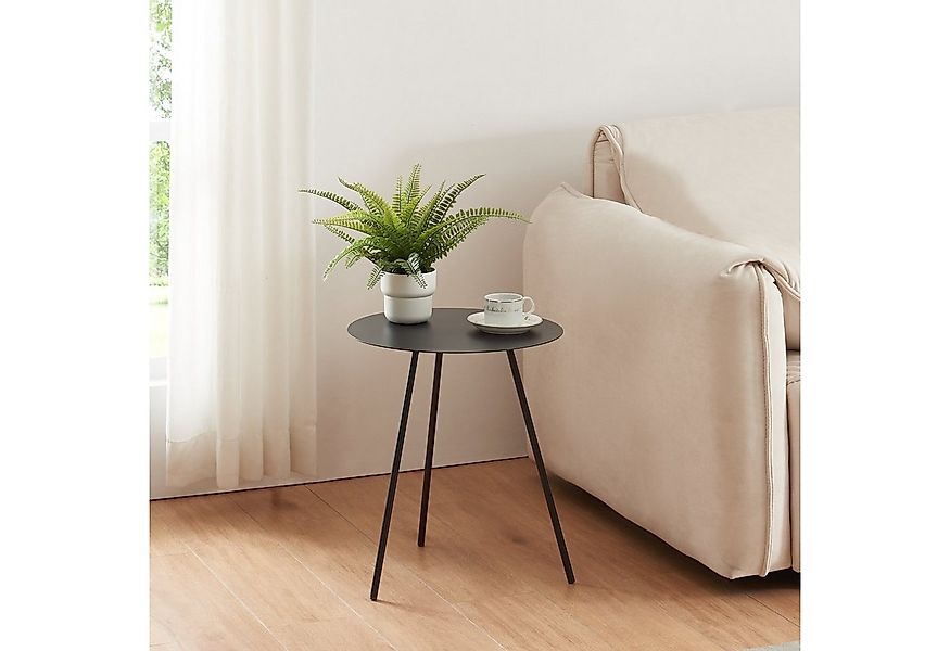 en.casa Beistelltisch, »Sula« aus Metall Schwarz 45xØ40cm günstig online kaufen