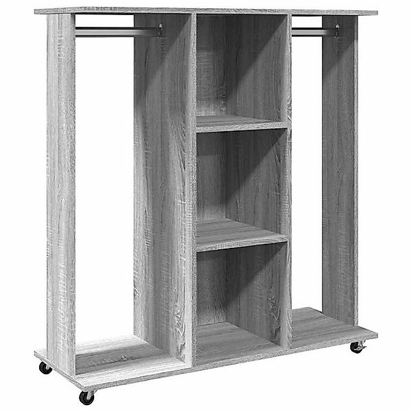 vidaXL Stoffschrank Kleiderständer mit Rollen Grau Sonoma 102x38x110 cm (1- günstig online kaufen