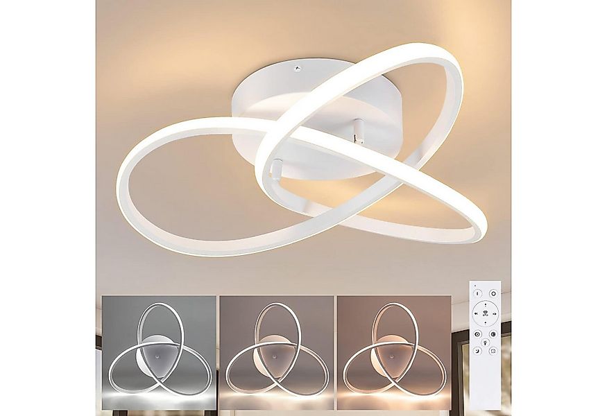 ZMH LED Deckenleuchte Wohnzimmer 3 Blatten verflochten 25/34/40CM Modern fü günstig online kaufen