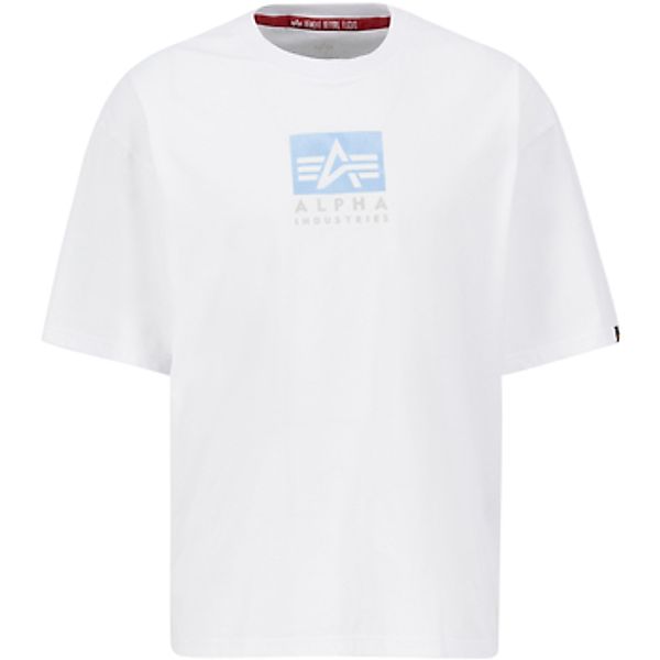 Alpha  T-Shirts & Poloshirts Satin Logo T - white günstig online kaufen