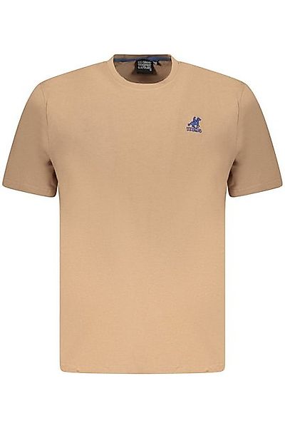 U.S. GRAND POLO T-Shirt Herren Kurzarm T-Shirt Braun mit Stickerei und günstig online kaufen
