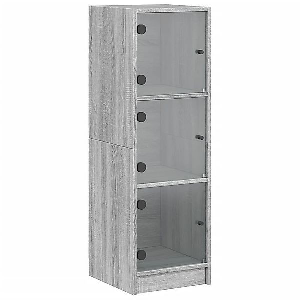 vidaXL Highboard Highboard mit Glastüren Grau günstig online kaufen
