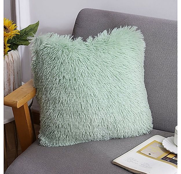 zggzerg Kissenbezug 4 Stück Flaumige Plüsch Zierkissenbezüge 40x40 cm günstig online kaufen