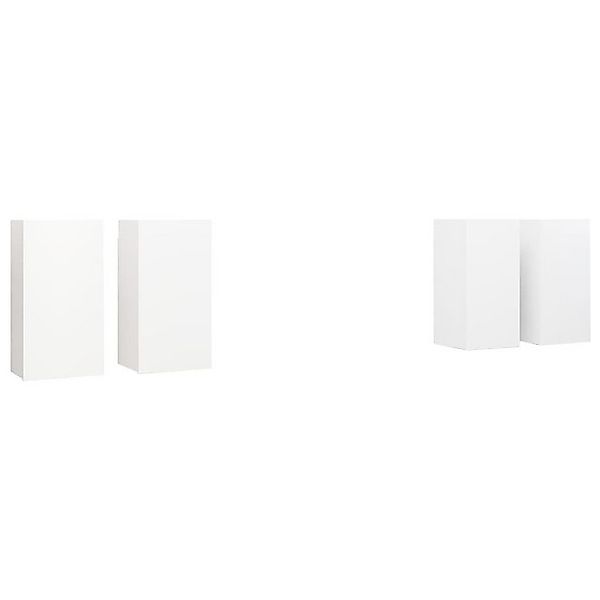 furnicato TV-Schrank TV-Schränke 4 Stk. Weiß 30,5x30x60 cm Holzwerkstoff (1 günstig online kaufen