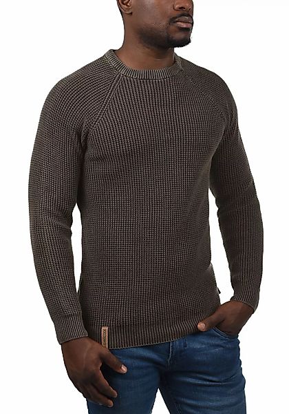 Indicode Strickpullover IDRockford Strickpulli in Waffelstrick-Optik günstig online kaufen