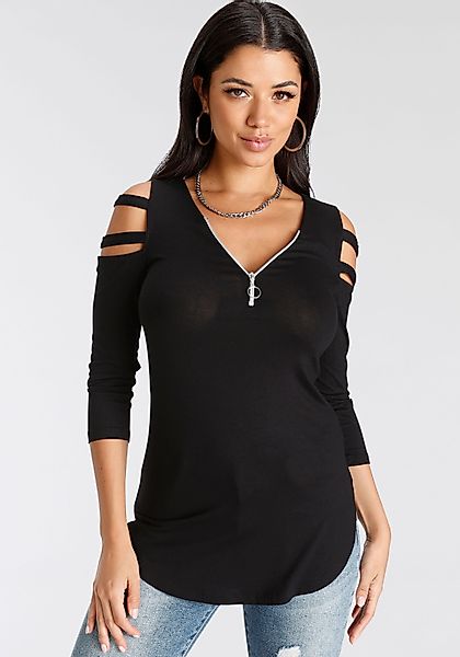 Melrose 3/4-Arm-Shirt 3/4-Ärmel, figurbetonte Passform, mit günstig online kaufen