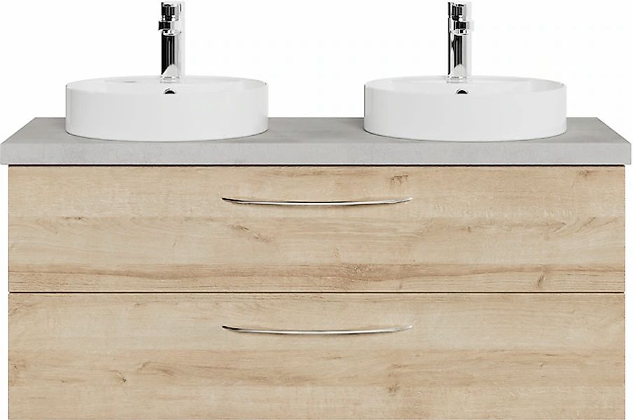 Saphir Waschtisch »Serie 4035 zwei Keramik-Aufsatzbecken mit Unterschrank, günstig online kaufen