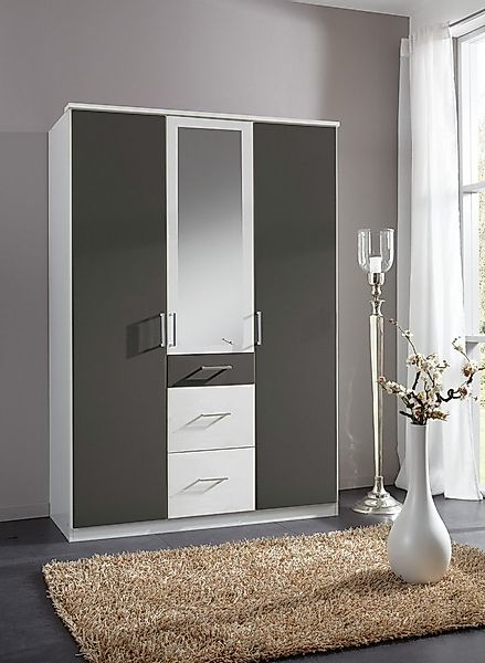 freiraum Kleiderschrank Click (B/H/T: 135x198x58 cm) in Weiß mit 3 Schublad günstig online kaufen